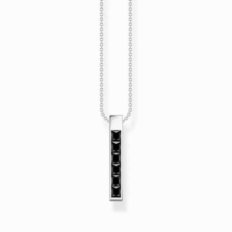 Thomas Sabo Necklace with Black Stones - Silver