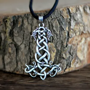 THOR'S HAMMER NECKLACE - KNOTTED DRAGONS