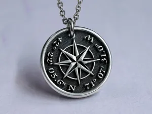 TITANIUM Women's Compass Necklace