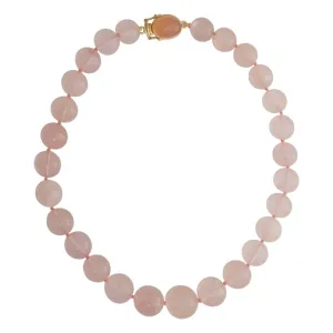 Toggle Necklace - Rose Quartz and Chalcedony  (1582B)