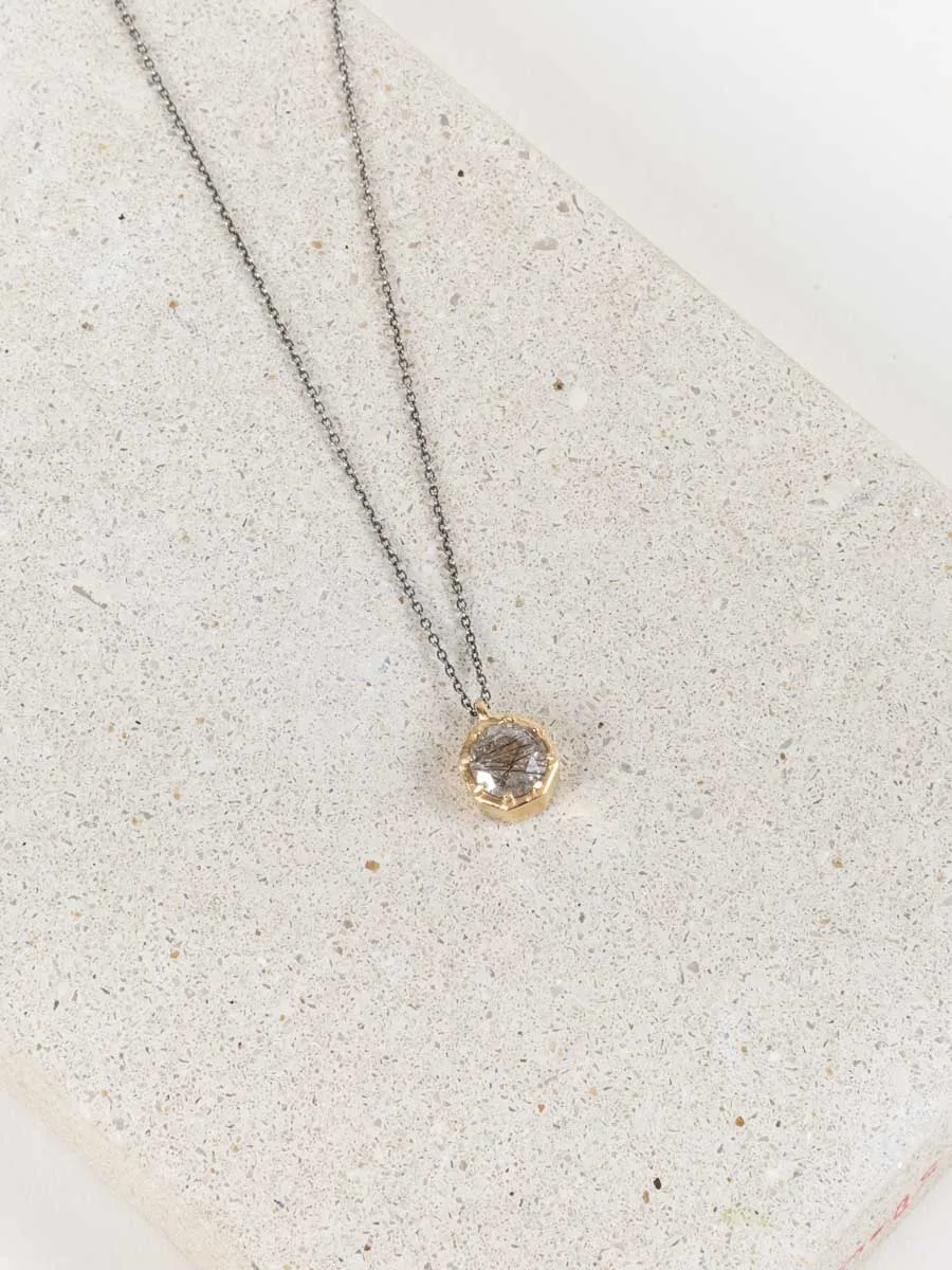 tourmalated quartz necklace