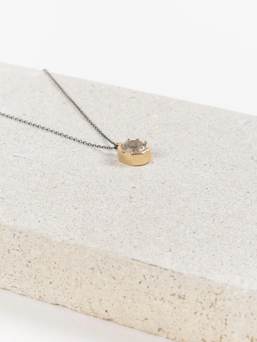 tourmalated quartz necklace