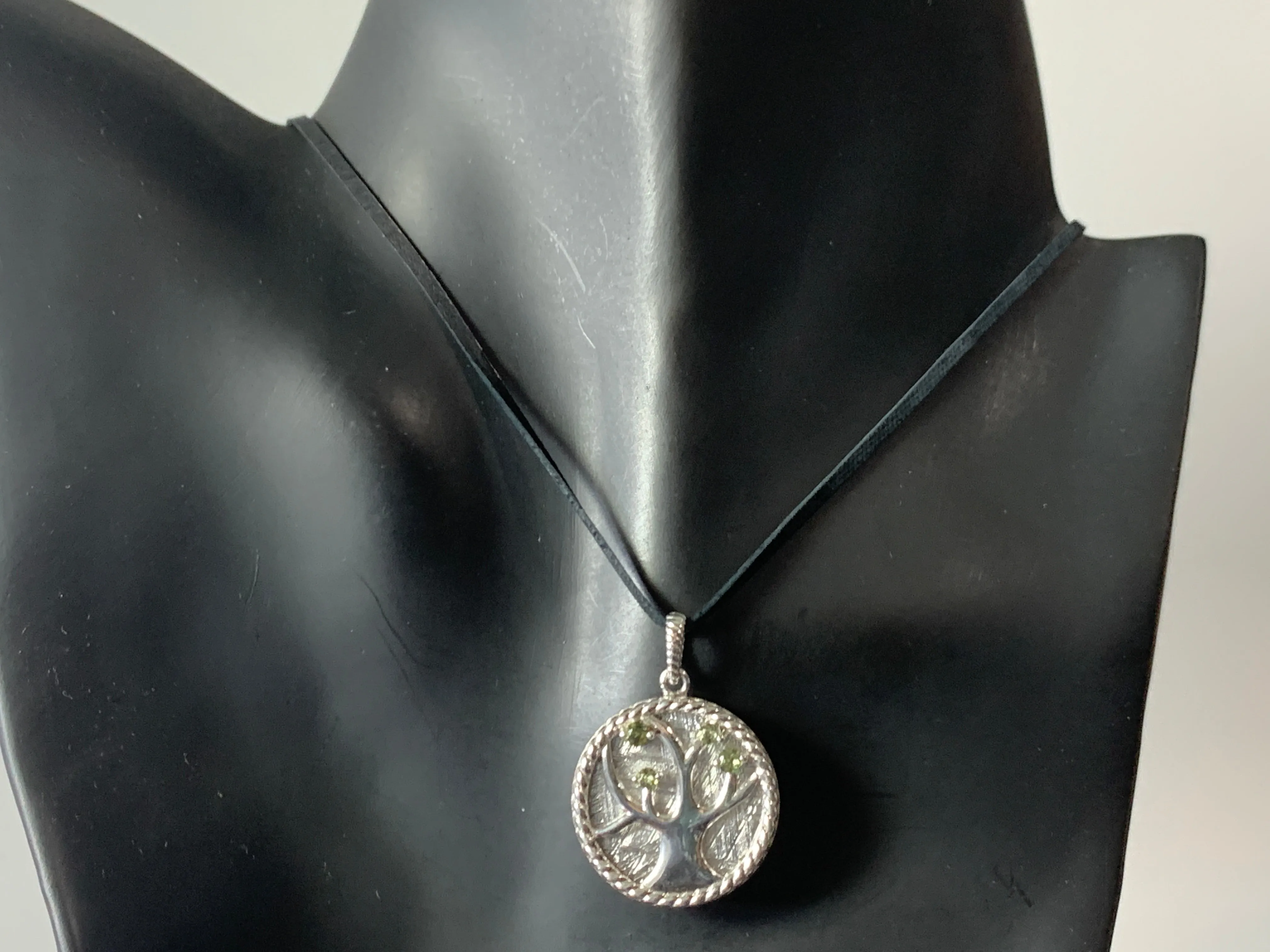 Tree Moldavite & Muonionalusta Meteorite pendant