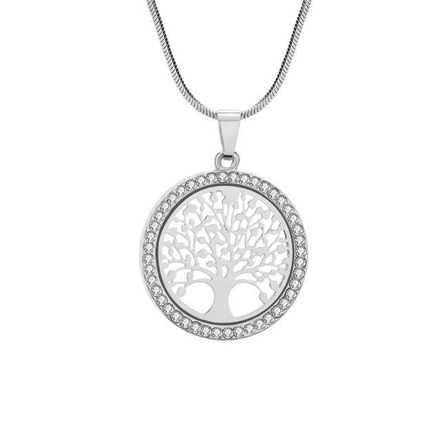 Tree of Life Round Small Pendant Necklace