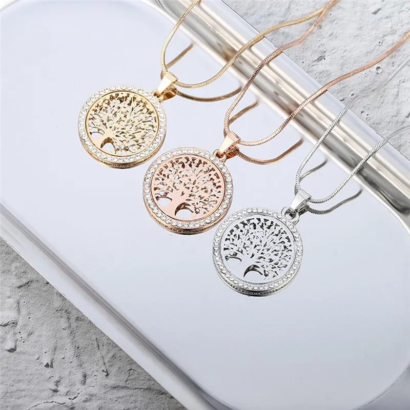 Tree of Life Round Small Pendant Necklace