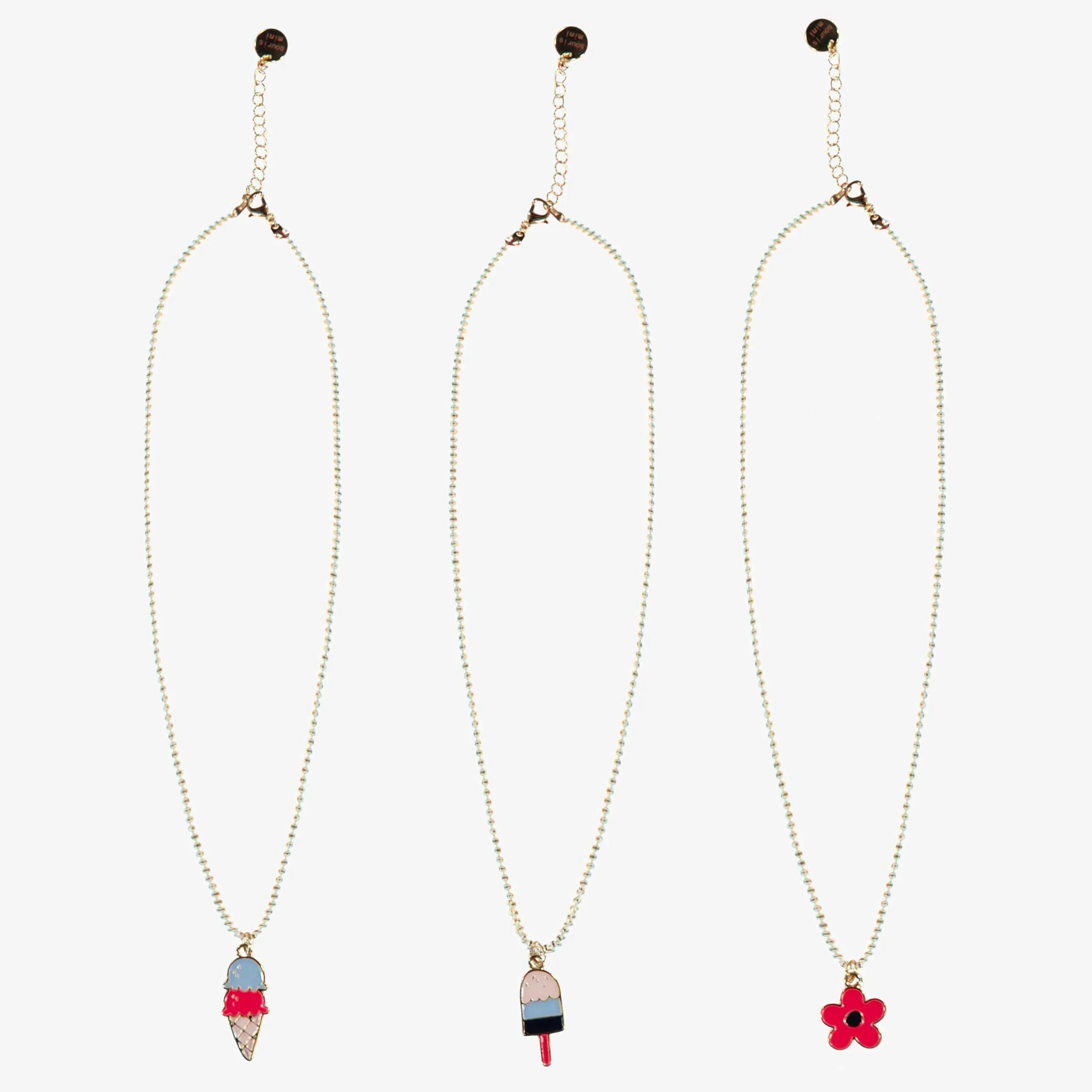 Trio de colliers avec pendentifs, enfant || Trio of necklaces with pendants, child