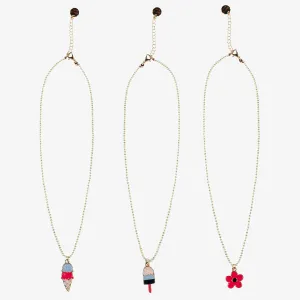 Trio de colliers avec pendentifs, enfant || Trio of necklaces with pendants, child