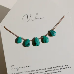 TURQUOISE 5 STONE NECKLACE