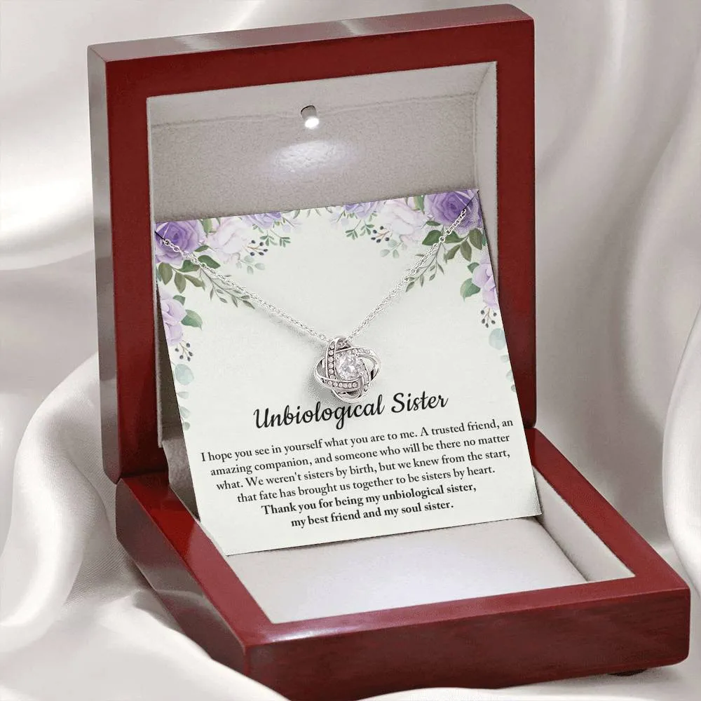 Unbiological Sister Necklace, Soul Sister Gift, Best Friend Gift for Female Friend