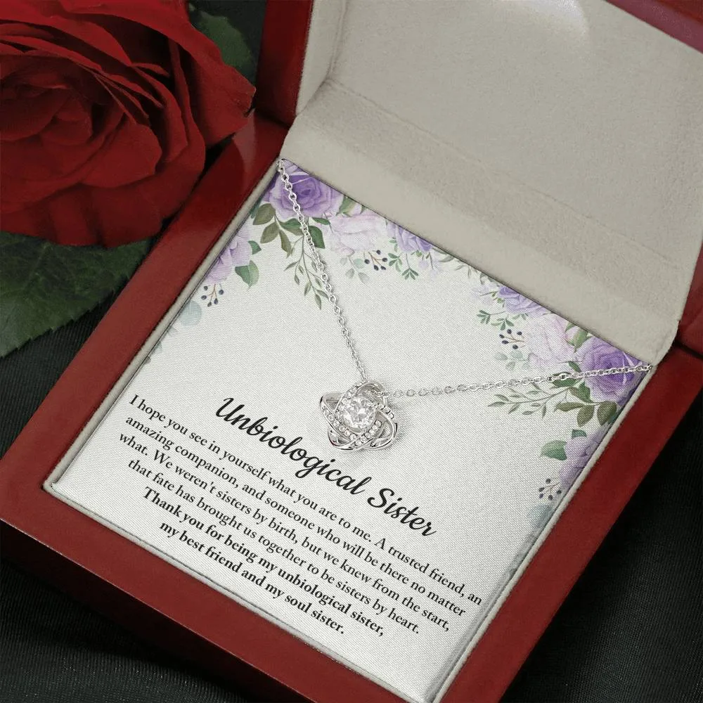 Unbiological Sister Necklace, Soul Sister Gift, Best Friend Gift for Female Friend