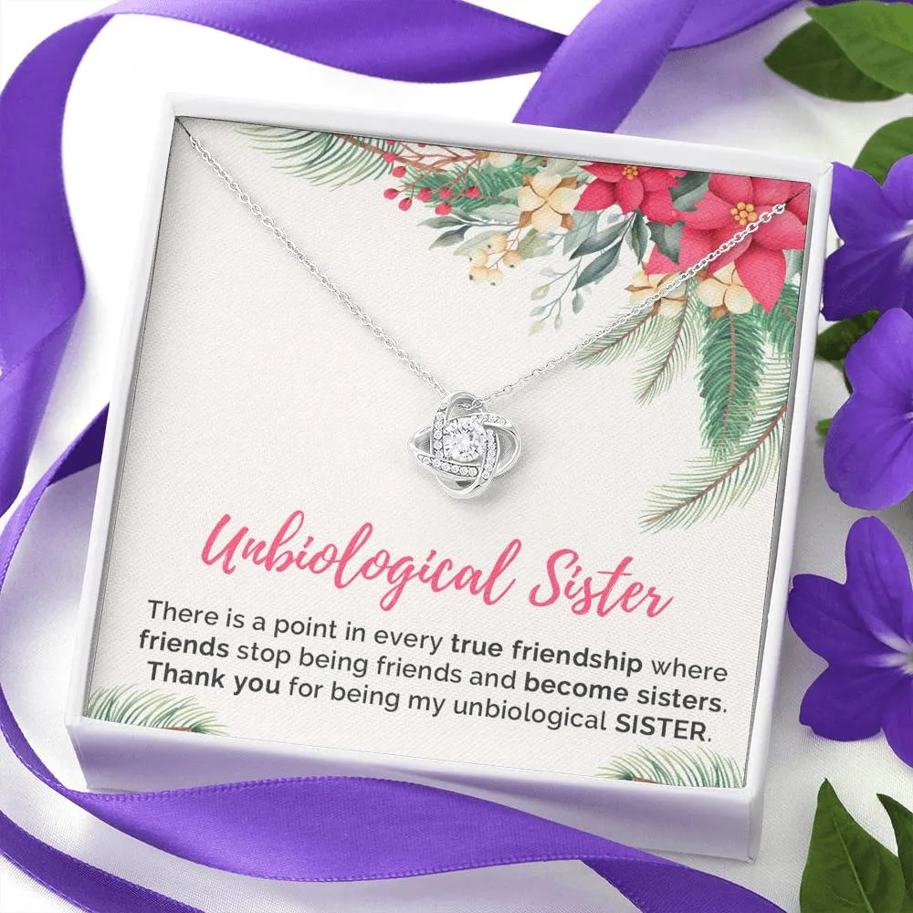 Unbiological Sister Necklace, Soul Sister Gift, Unbiological Sister Gift