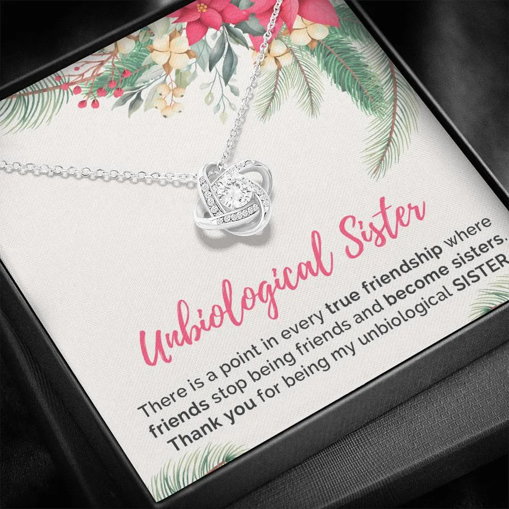 Unbiological Sister Necklace, Soul Sister Gift, Unbiological Sister Gift
