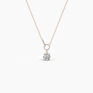 Unique 1.00ct Round Moissanite Diamond Interlocking Necklaces For Women