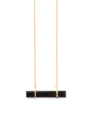 Urban Bar Necklace with Black Onyx