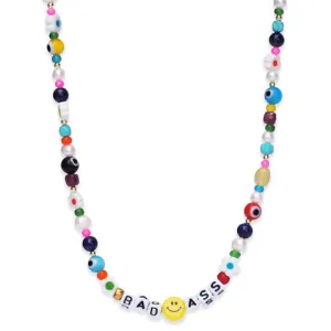 Vacation Mode or Bad Ass Handmade Beaded Necklace