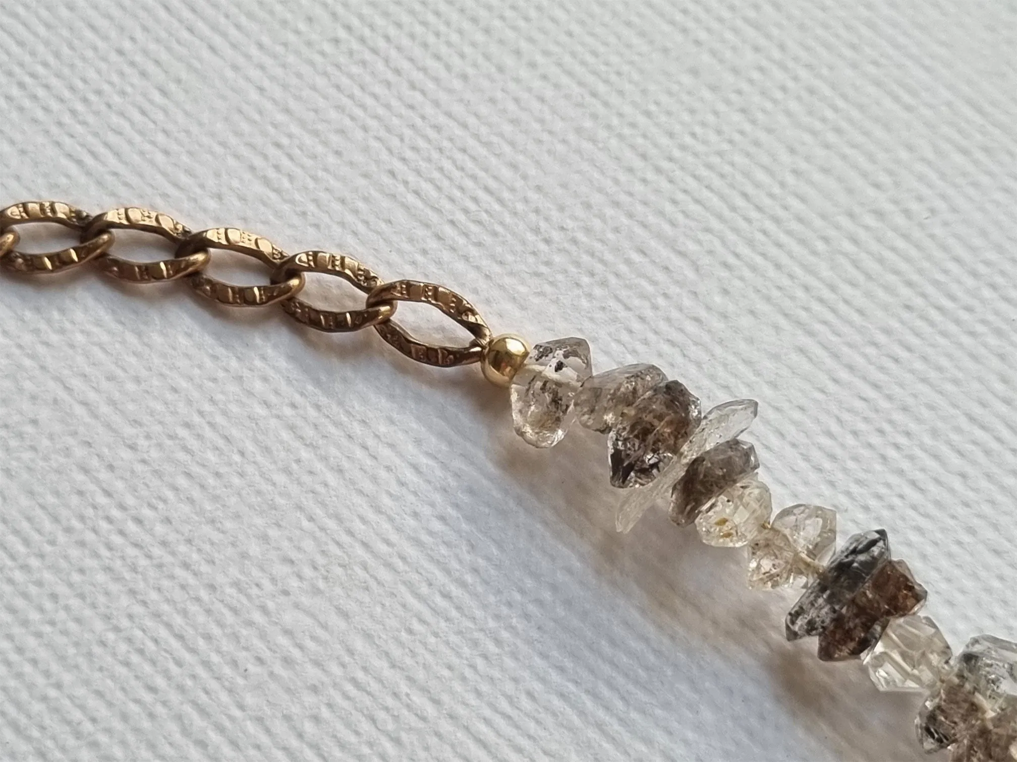 Victoria | antique chain pearl short necklace