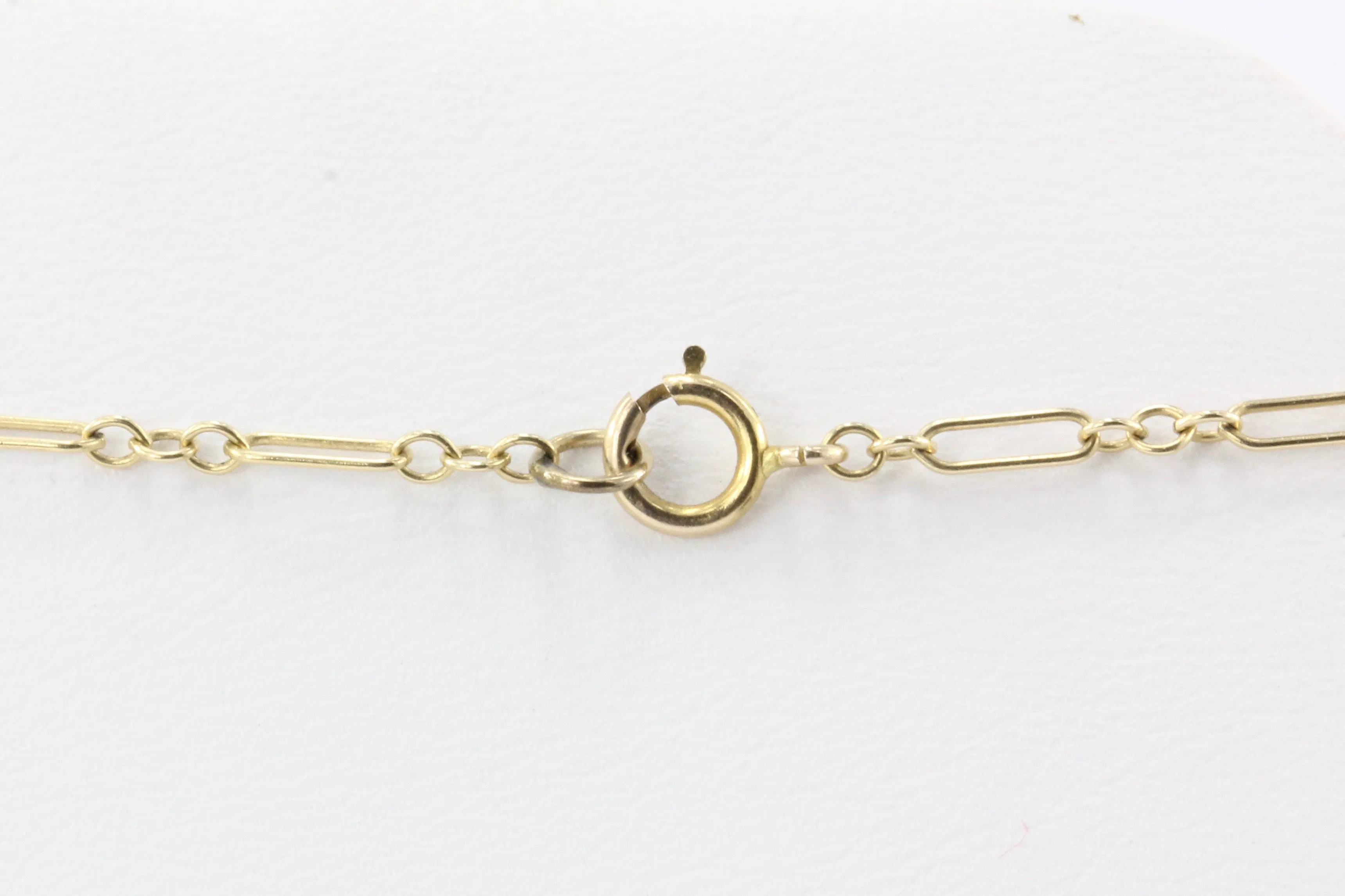 Victorian 14k Gold Rock Crystal Quartz Pendant Necklace by Day Clark & Co