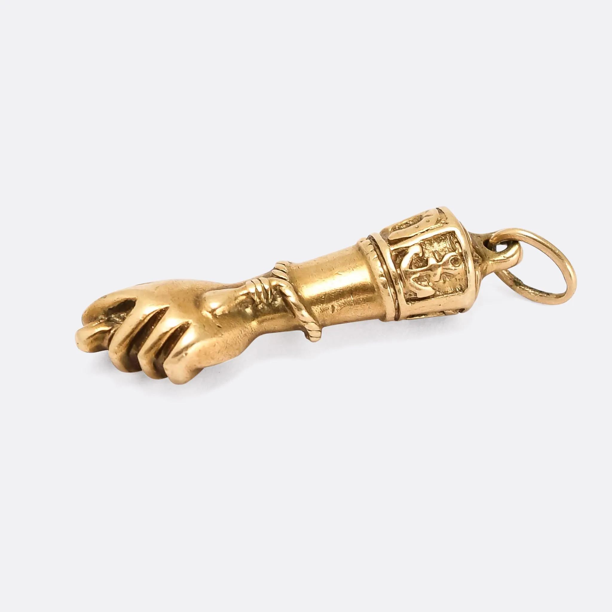 Victorian 15k Gold Lucky Manu Fica Pendant