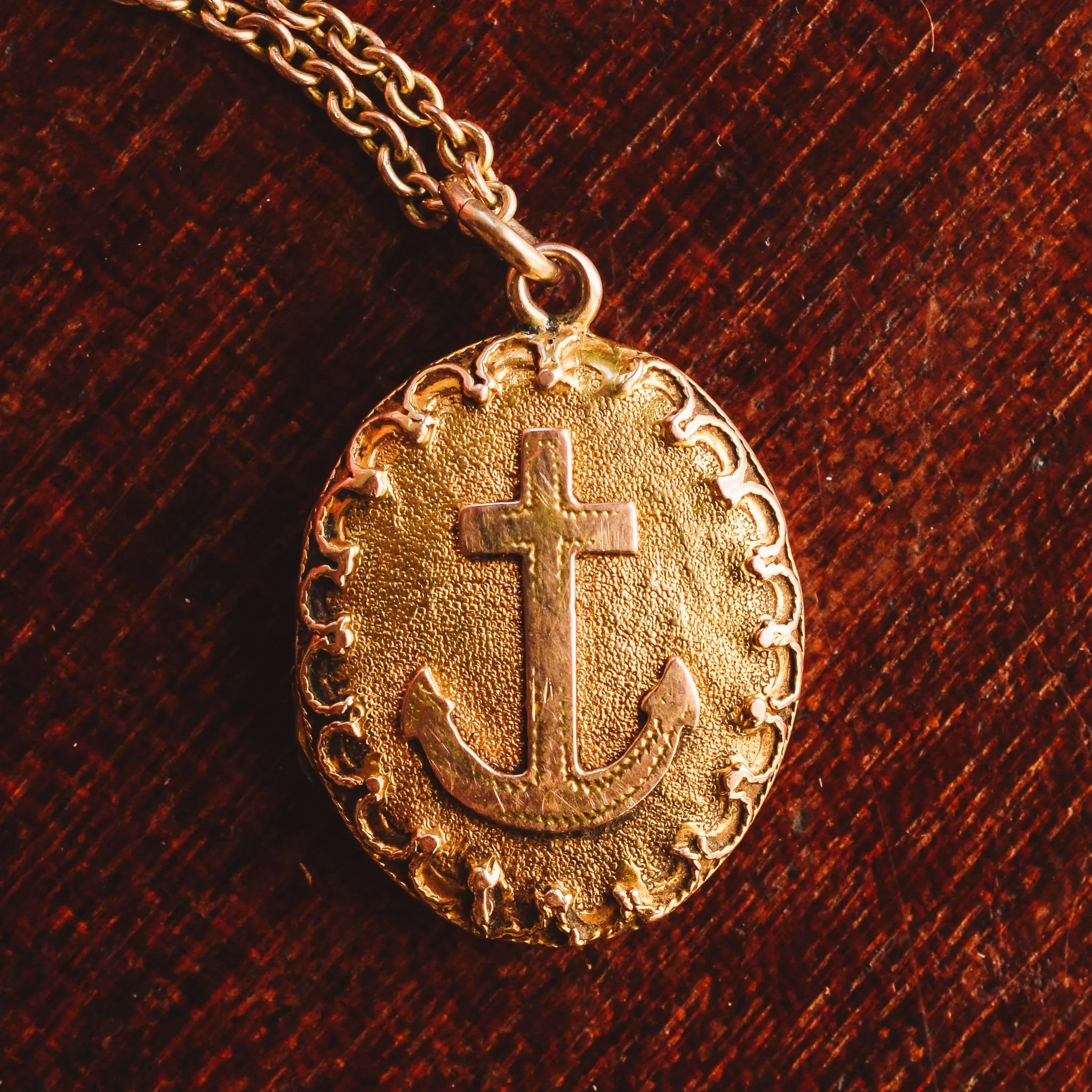Victorian Gold Anchor Locket