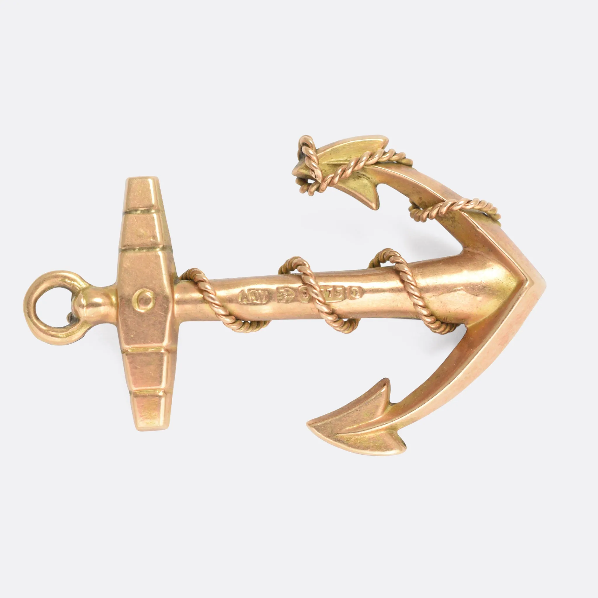 Victorian Gold Anchor Pendant