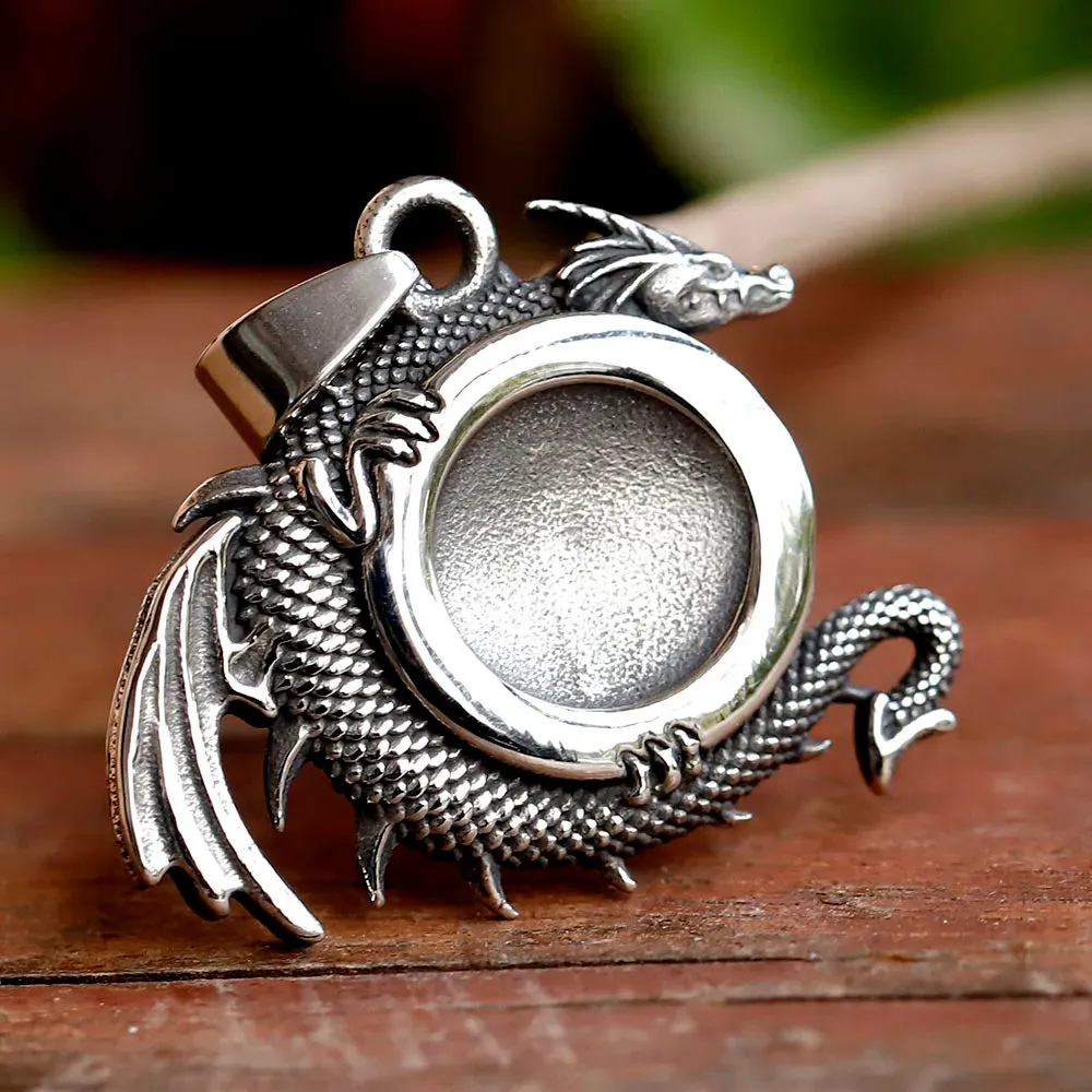 Viking Dragon Necklace Yggdrasil Tree Pendant and Dragon