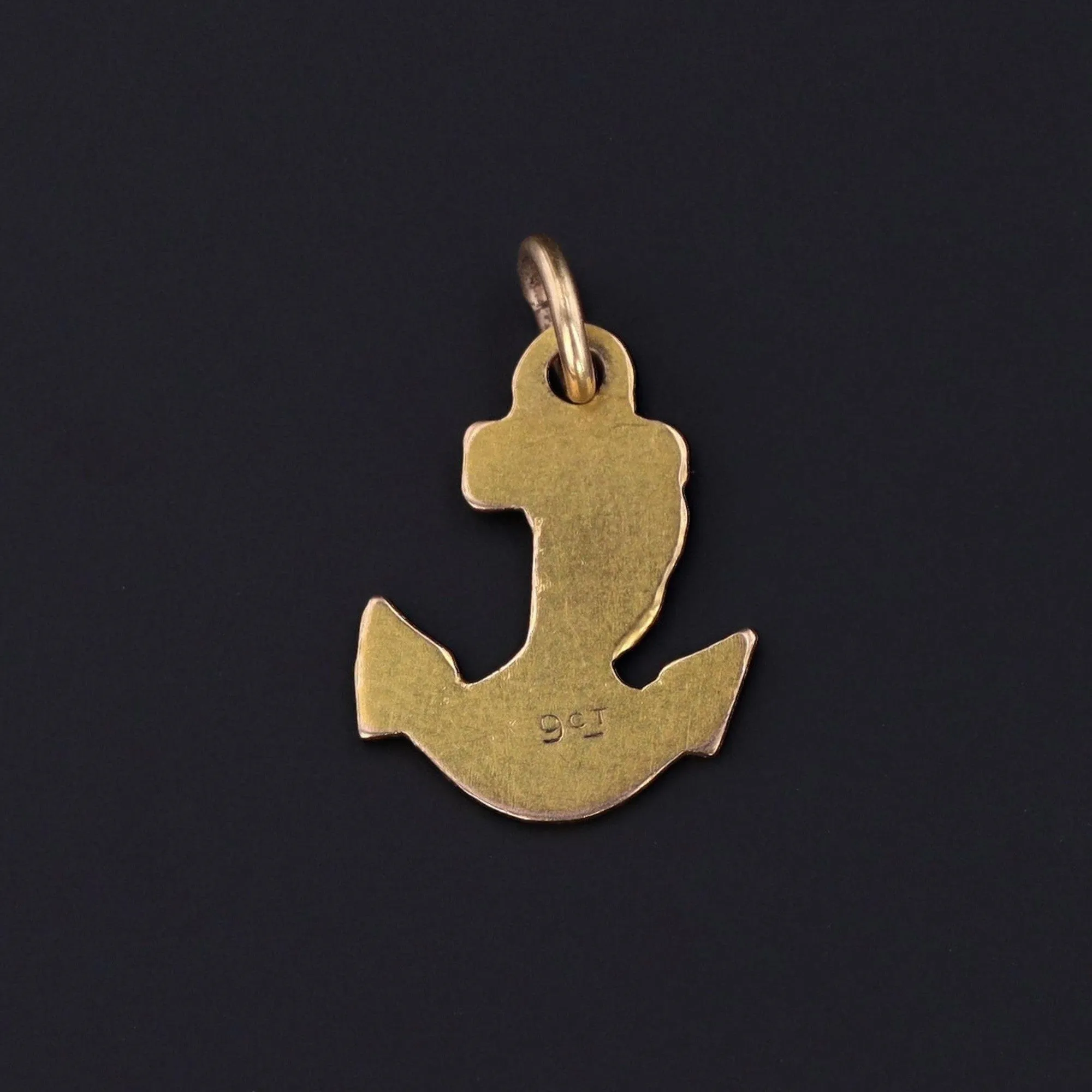 Vintage Anchor Charm of 9ct Gold