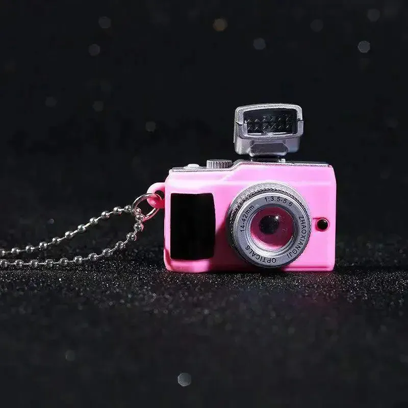 Vintage Camera Pendant Necklace For Men Women Punk Luminous
