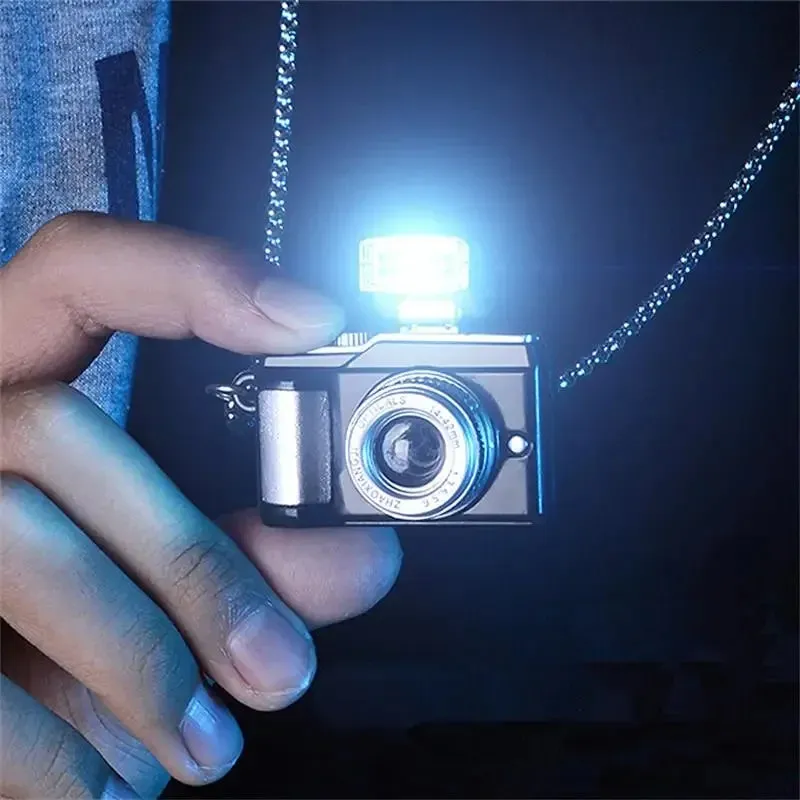 Vintage Camera Pendant Necklace For Men Women Punk Luminous