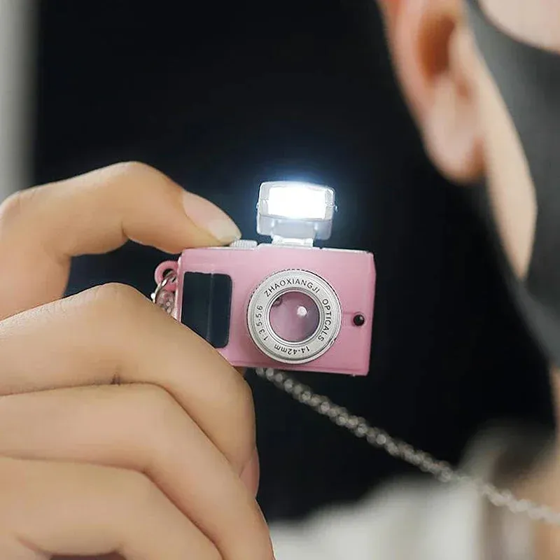 Vintage Camera Pendant Necklace For Men Women Punk Luminous
