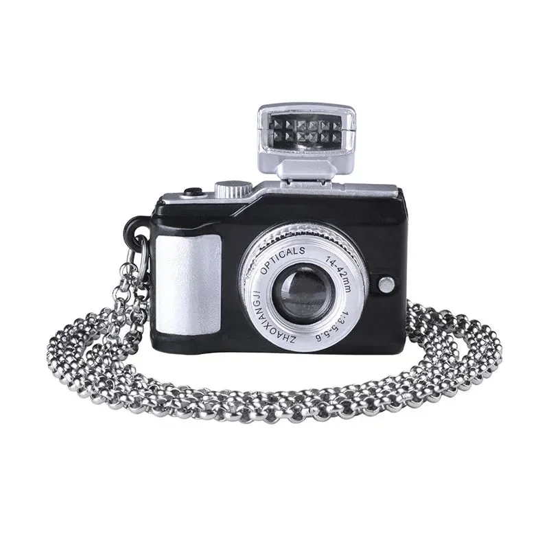 Vintage Camera Pendant Necklace For Men Women Punk Luminous