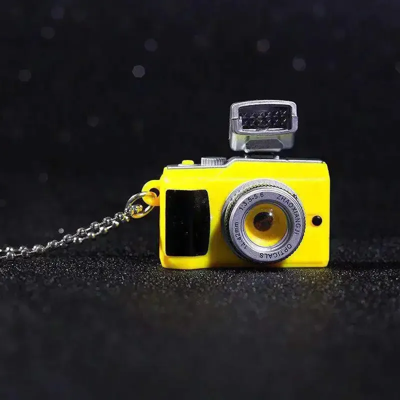 Vintage Camera Pendant Necklace For Men Women Punk Luminous