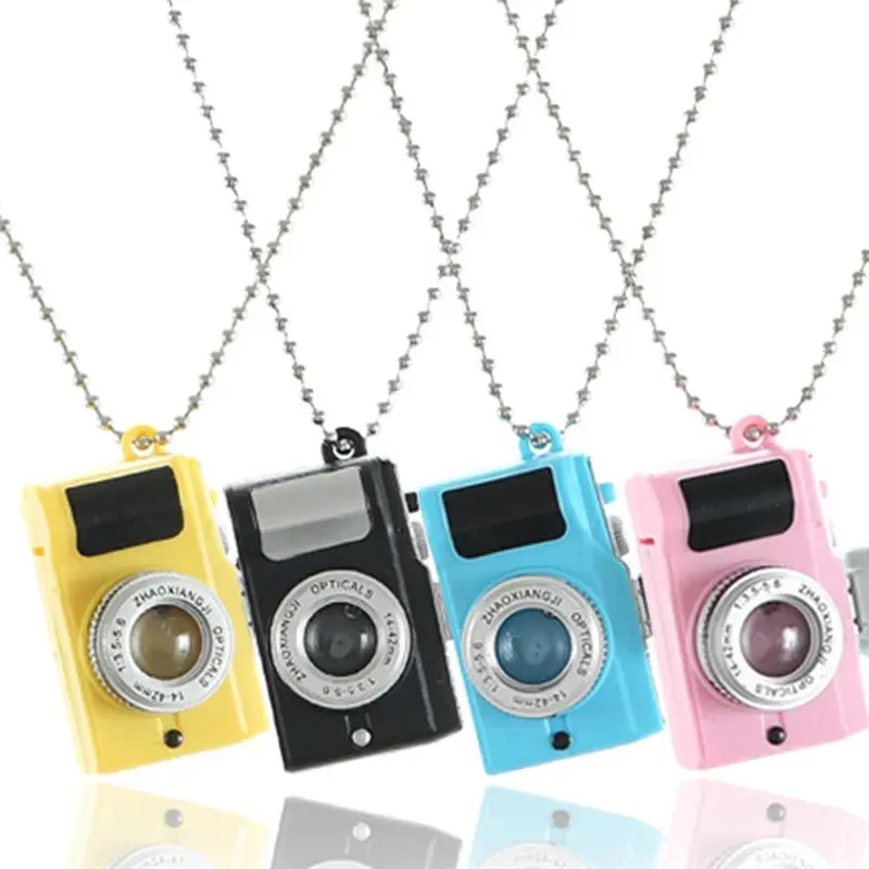 Vintage Camera Pendant Necklace For Men Women Punk Luminous