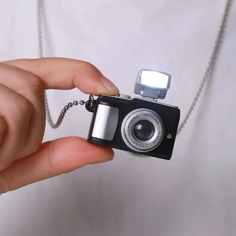 Vintage Camera Pendant Necklace For Men Women Punk Luminous