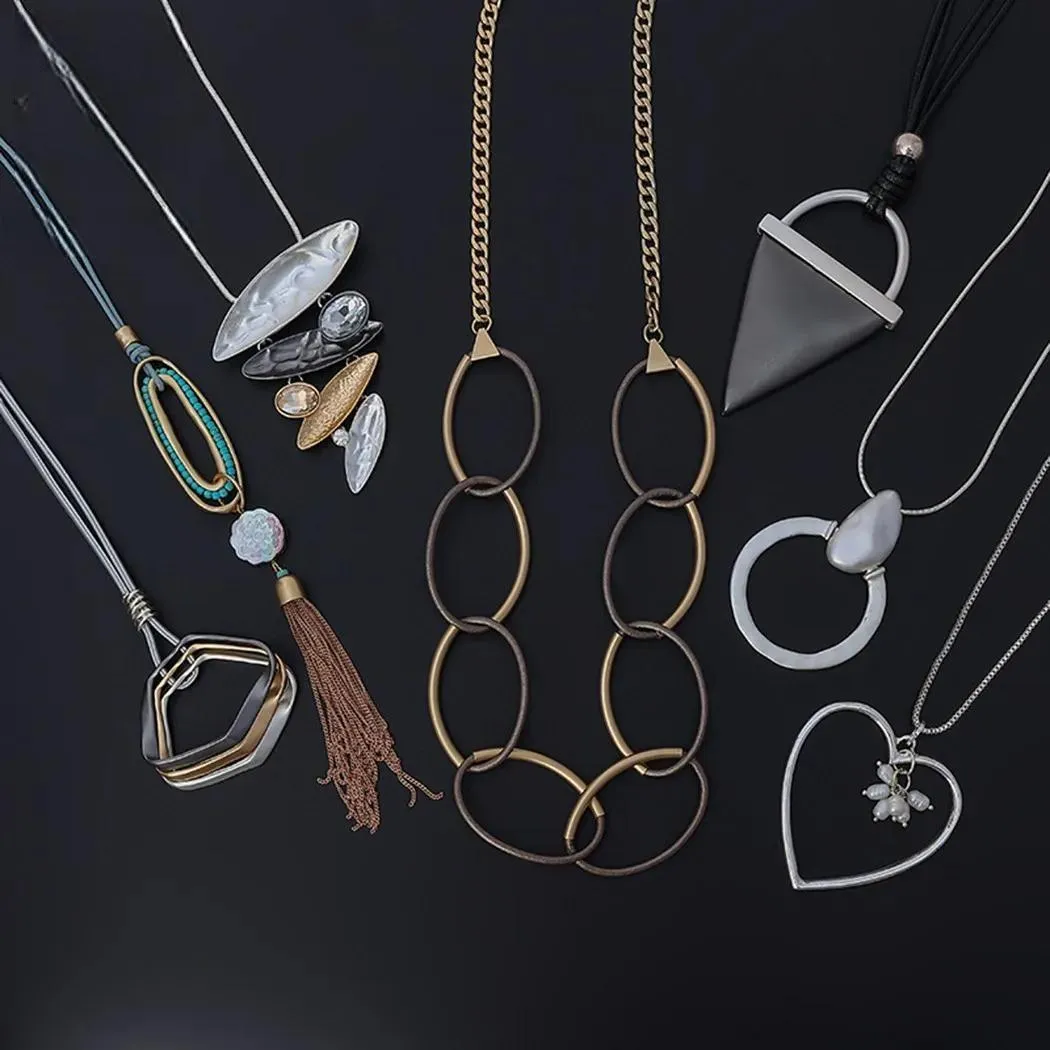 Vintage Chunky Long Chains New in Korean Fashion Necklace for Women