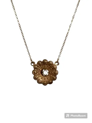 Vintage Czech Flower Necklace