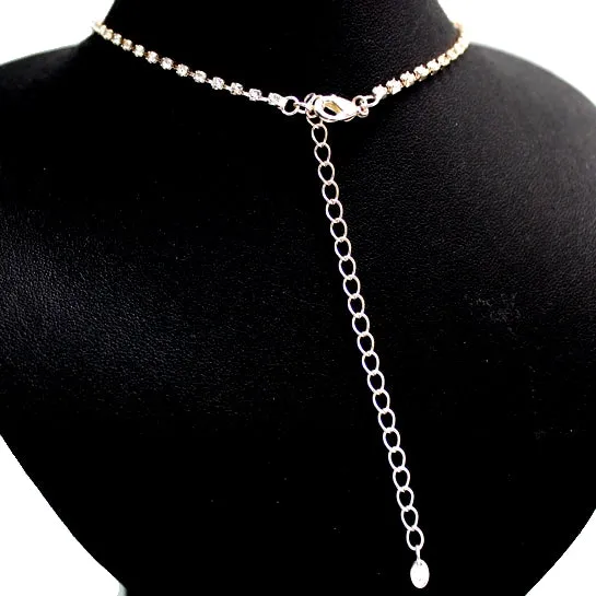 Wedding Ball Party Casual Round Square Crystal Earring Necklace Set NS1949A