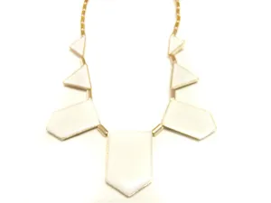 White Geometric Necklace
