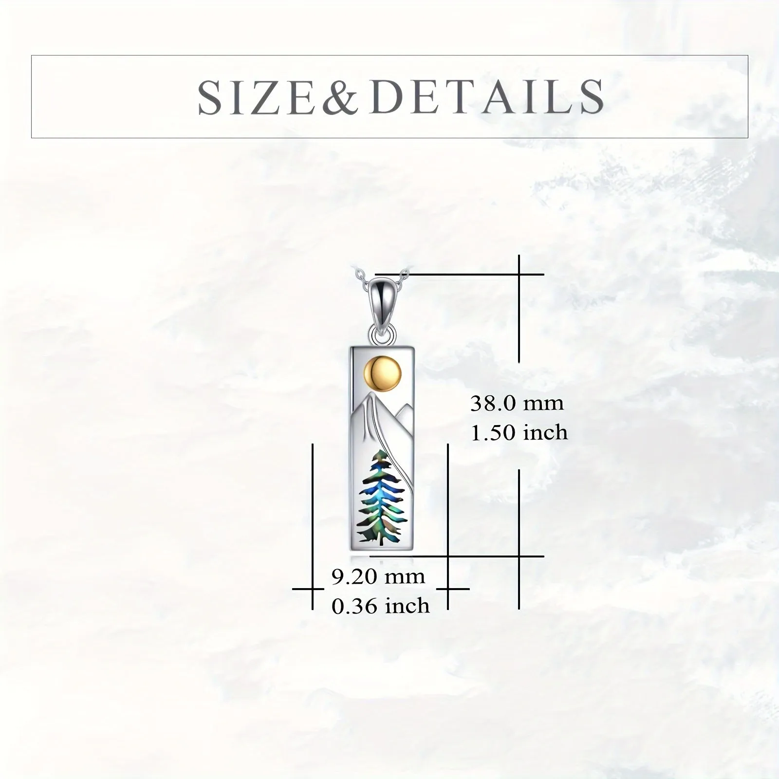 YFN Mountain Necklace 925 Sterling Silver Nature Jewelry