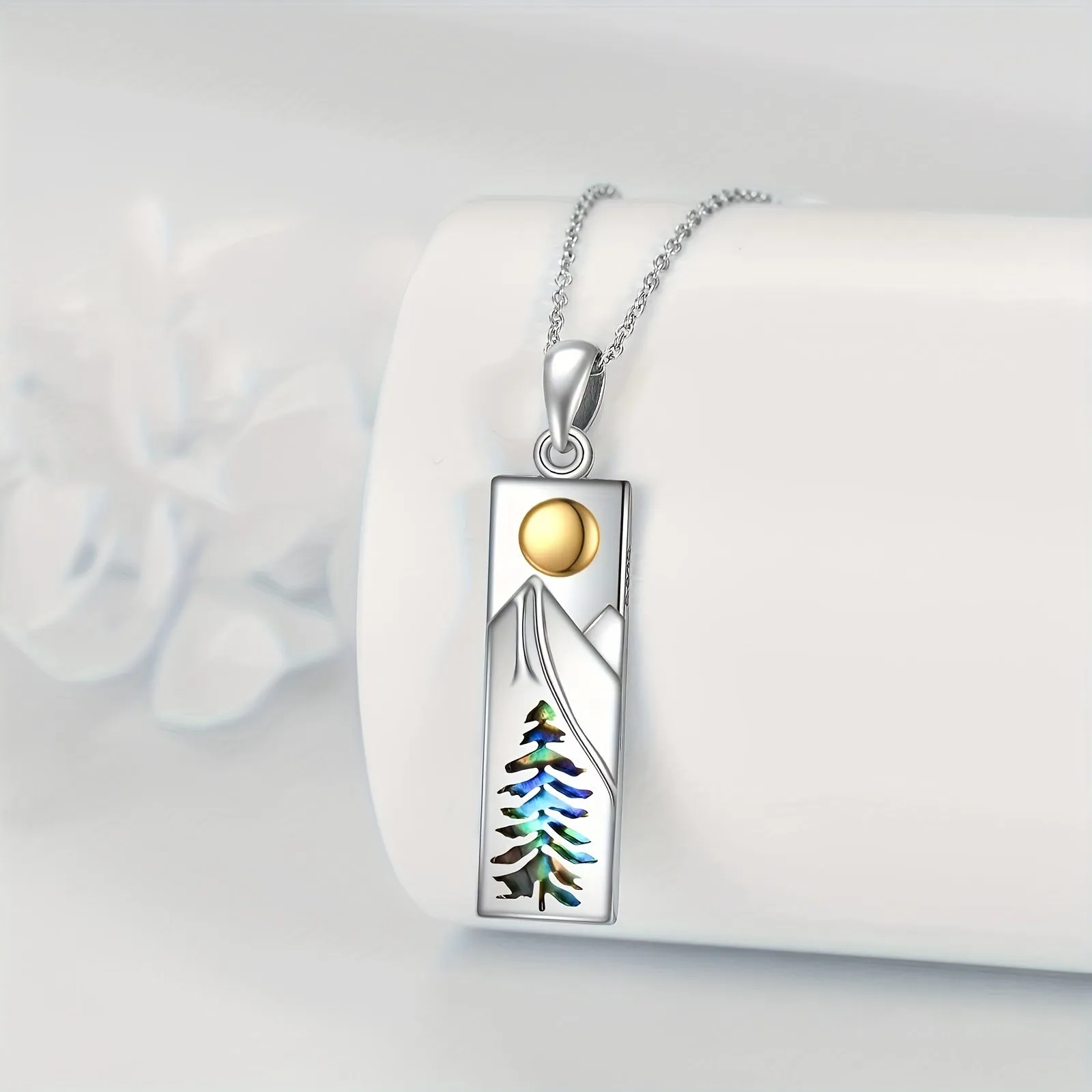 YFN Mountain Necklace 925 Sterling Silver Nature Jewelry
