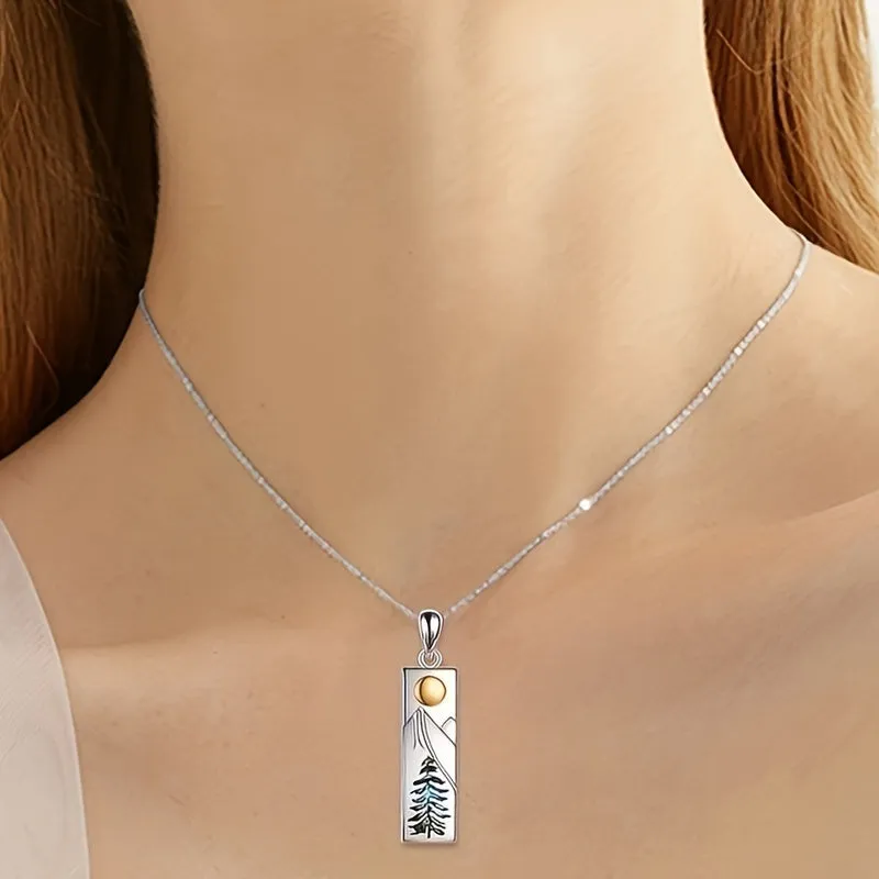YFN Mountain Necklace 925 Sterling Silver Nature Jewelry