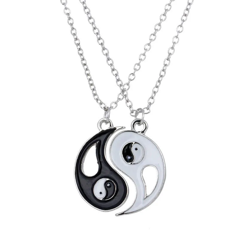 Yin and Yang Necklace Pair
