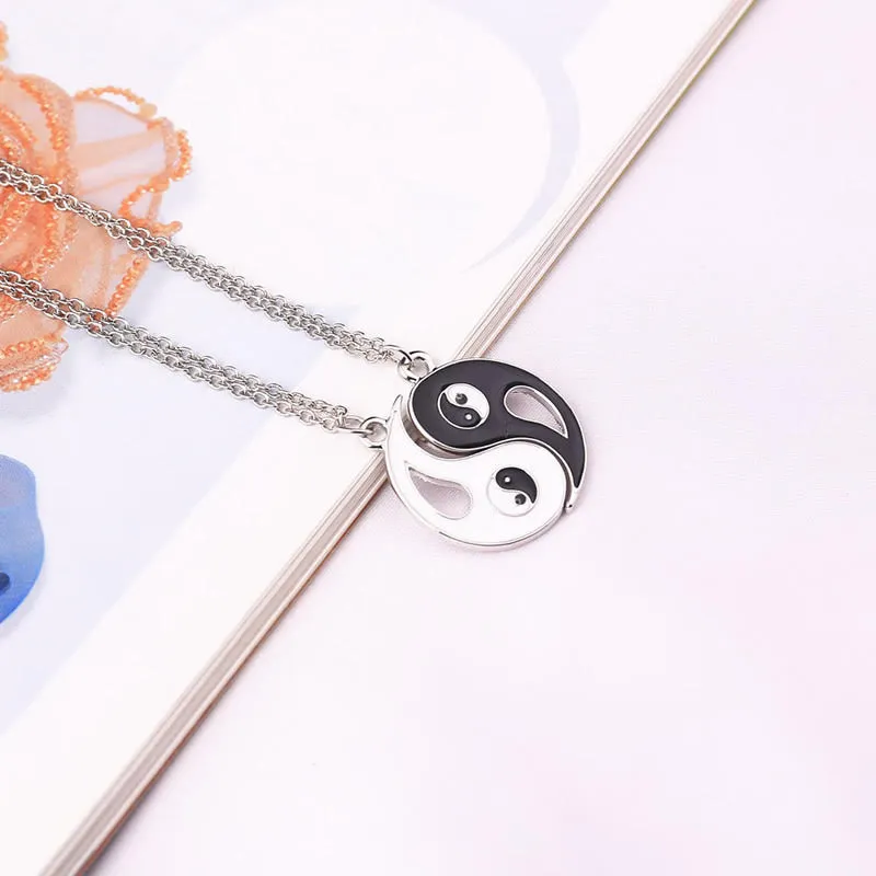 Yin and Yang Necklace Pair