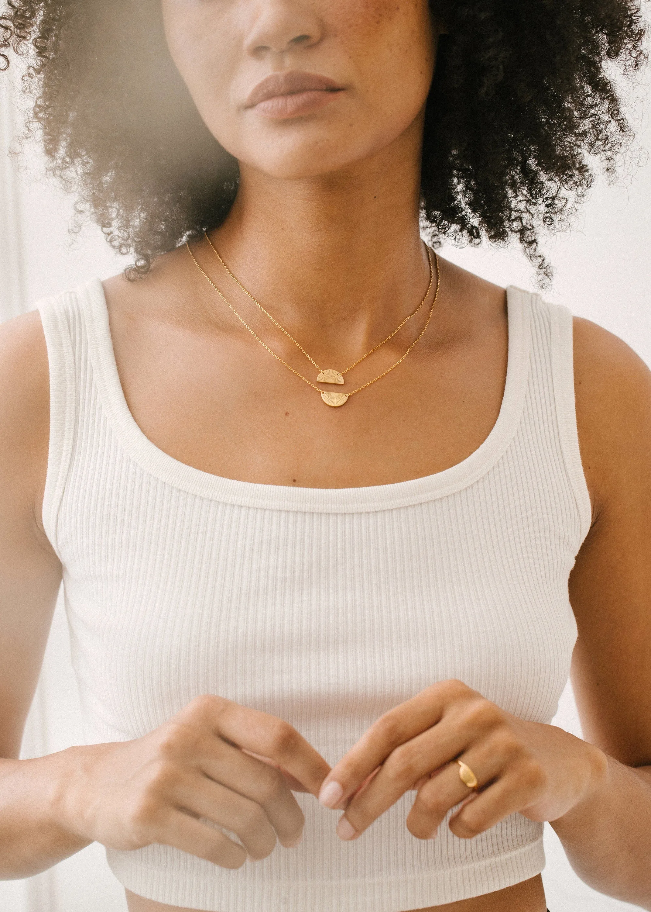 You Are My Sunshine Necklace | Half Circle Sun Necklace| Sun Necklace |Minimalist Necklace|Trendy Necklace|Best Friend Gift |Graduation Gift