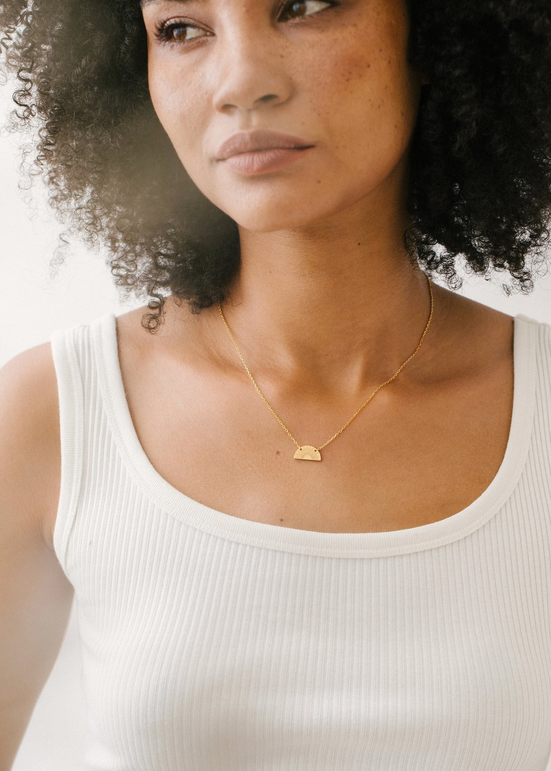 You Are My Sunshine Necklace | Half Circle Sun Necklace| Sun Necklace |Minimalist Necklace|Trendy Necklace|Best Friend Gift |Graduation Gift