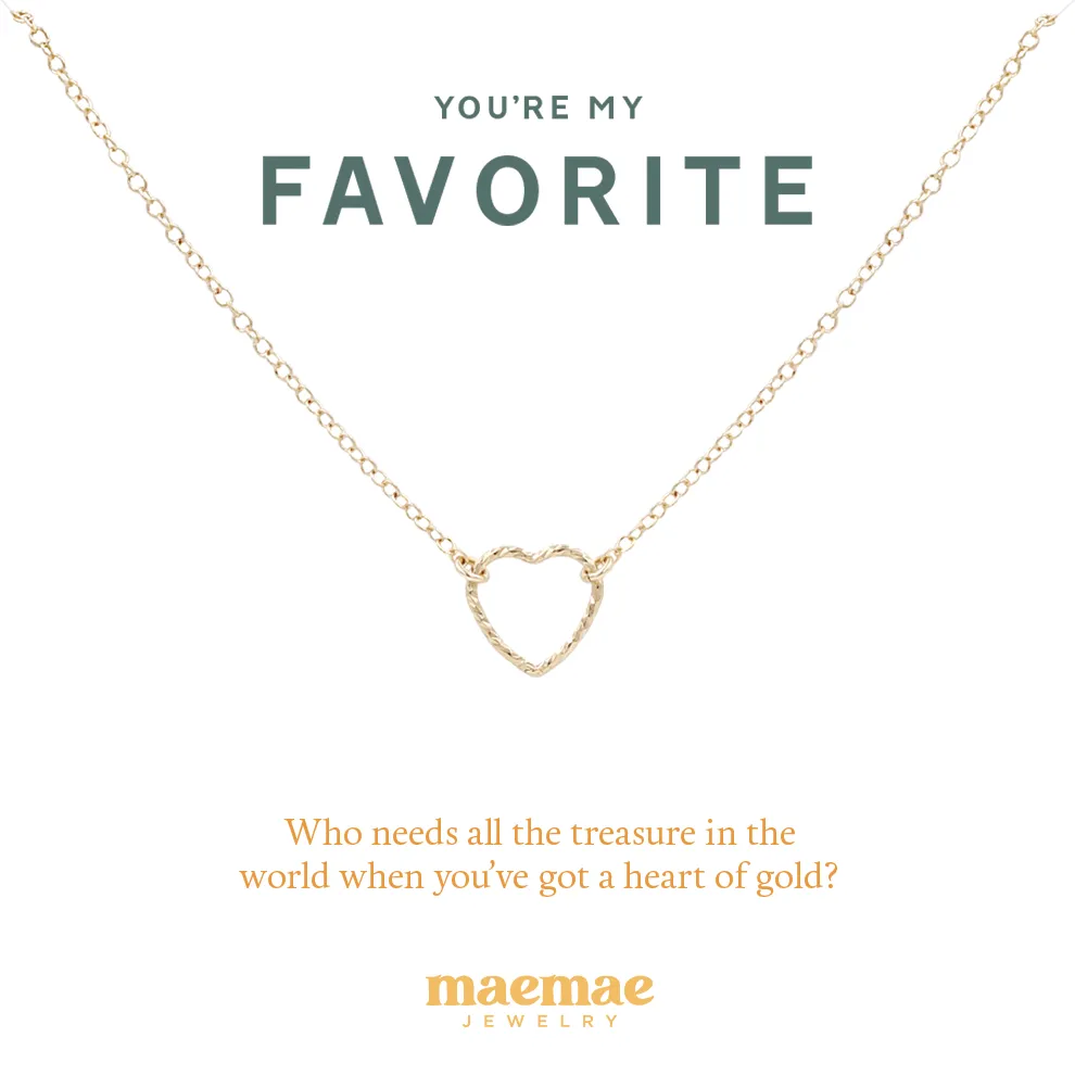 You're My Favorite Heart Necklace