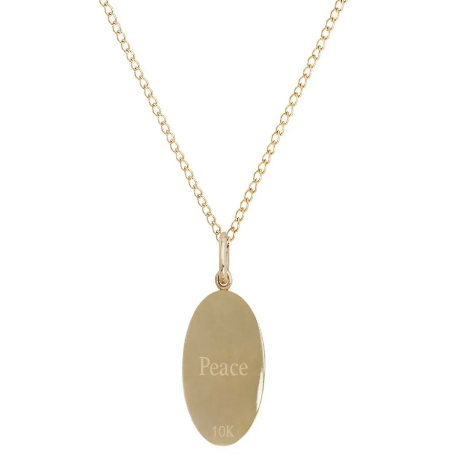 Zahava Heirlooms Diamond Halo Olive Branch Small Token Necklace