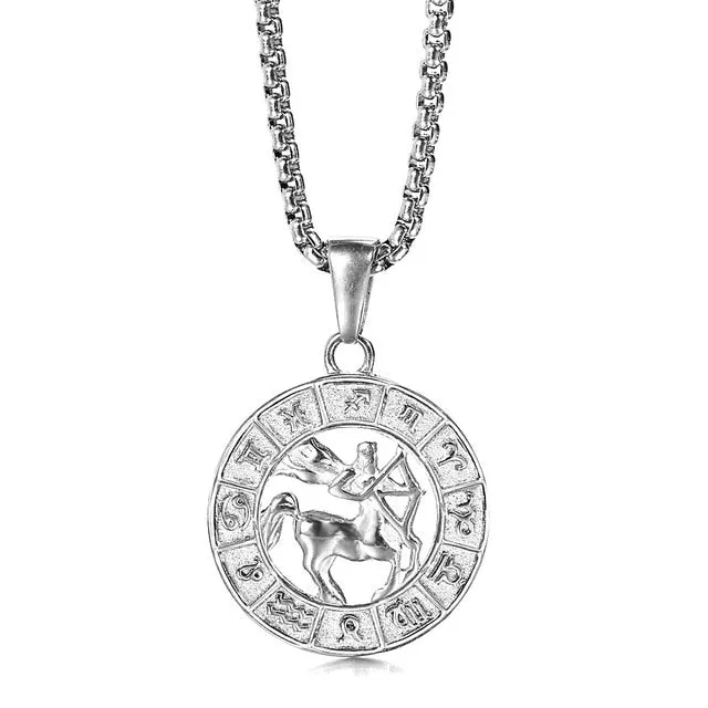 Zodiac Sign Pendant Necklace