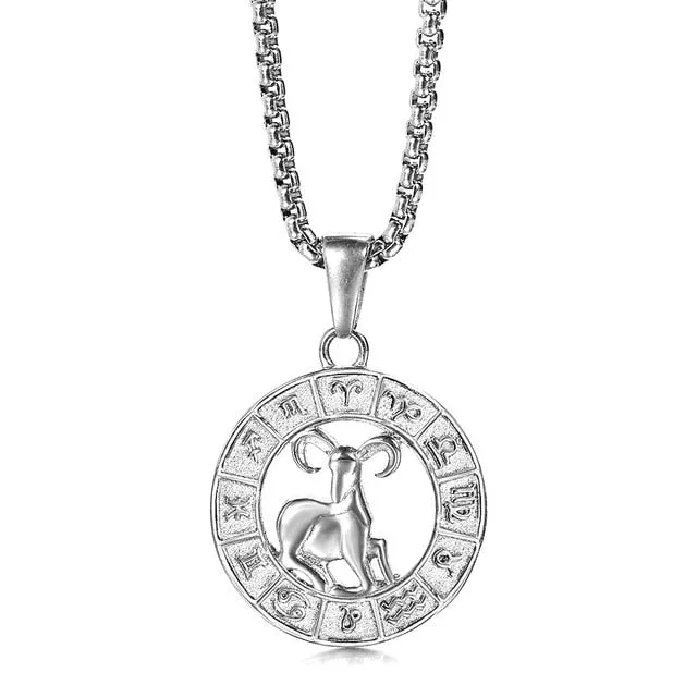 Zodiac Sign Pendant Necklace