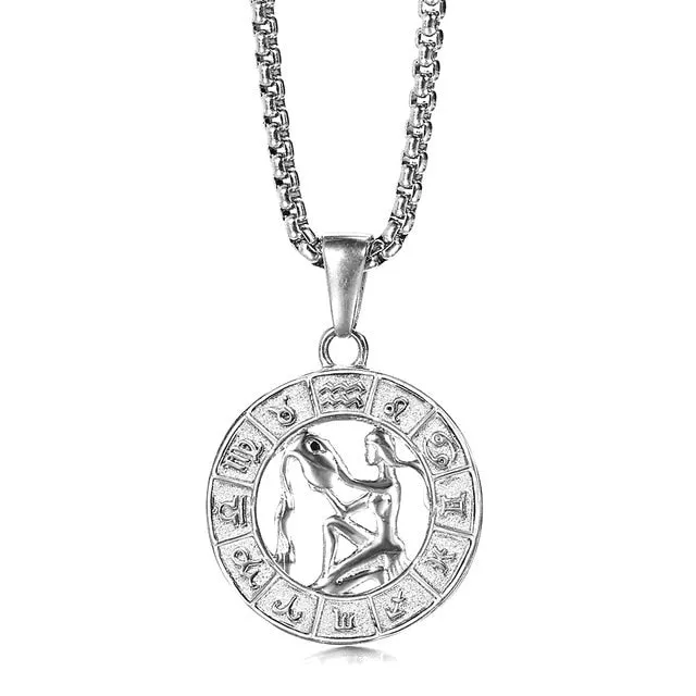 Zodiac Sign Pendant Necklace