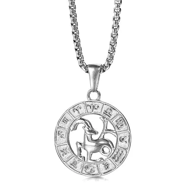 Zodiac Sign Pendant Necklace